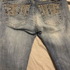 Embellished Miss Me Blue Jeans